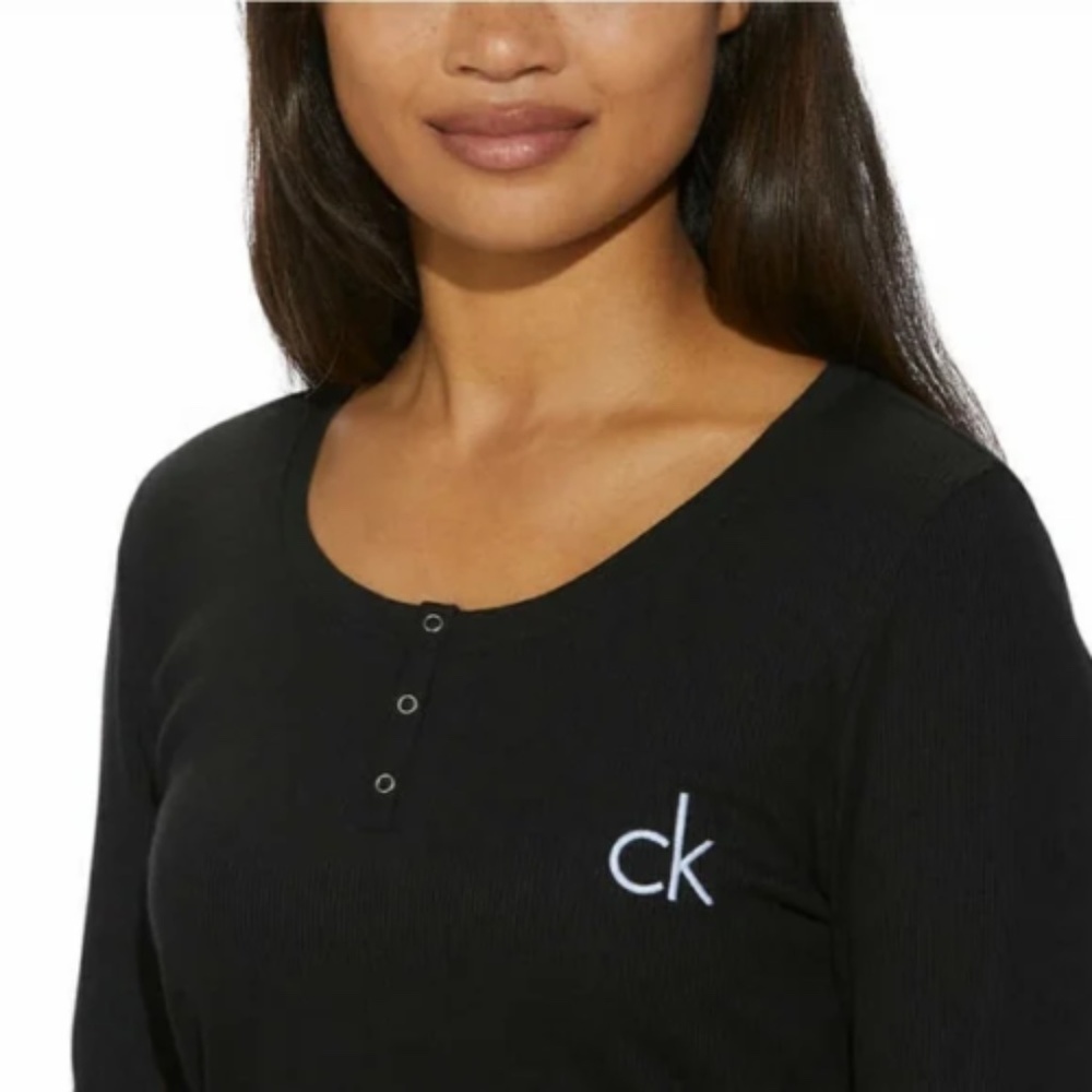 NWT CALVIN KLEIN Black Fleece Two Piece Pajama Pant Set Sz S - Picture 2 of 4